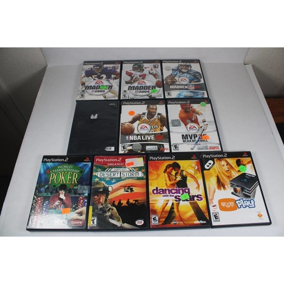 10 Game Playstation 2 (PS2) Bundle/Lot: Poker, Madden, Dancing With The stars... - Picture 1 of 14